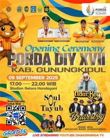 Catat Tanggalnya! 09 September Opening Ceremony Porda DIY di Gunungkidul